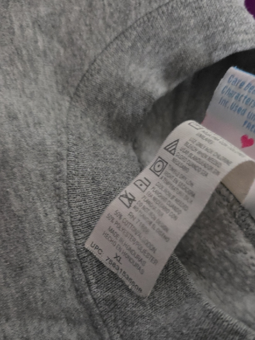 Vintage Y2K 2004 Care Bears Womens Christmas Grumpy Bear Sweatshirt Gray - Picture 9 of 9